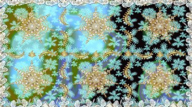 Kusursuz çiçek deseni. Tarafsız renklerde grafiksel modern kusursuz desen. Duvar kâğıdı barok, İspanyol kumaşı. Kusursuz raster arkaplanı.