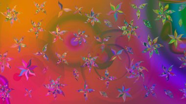 Kahverengi renklerde bahar çiçekleri. Çiçekli yumuşak bir eskiz şekli. Raster çiçekleri klasik tarzda çizilmiş. Raster illüstrasyonu.