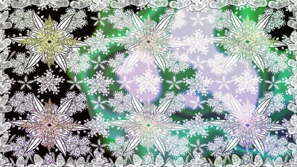 Raster illüstrasyonunda kusursuz çiçek deseni. Renkli Bahar Temalı Kusursuz Arkaplan. Düz Çiçek Elementleri Tasarımı. Güzel kumaş deseni.