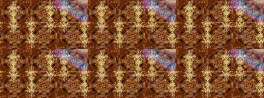 Raster illüstrasyonu. Noel kahverengisi, bej rengi ve sarı. Sihirli kahverengi, bej ve sarı tatil soyut arka plan yıldız ve düşen kar taneleri.