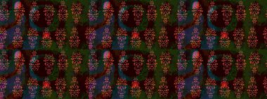 Kahverengi renkli çiçekler. Gömlek baskısı için çiçek boyası. Çiçek eskiz kalıbı geçmişi.