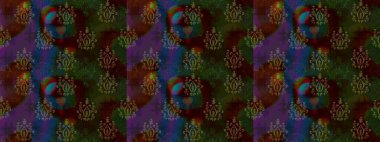 Kahverengi renkte güzel çiçekler, suluboya desenli, duvar kağıdı, kart ya da kumaş için fayanslı eskizler. Raster..