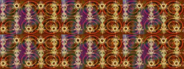 Düşen Noel stili kar taneleri. Güzel, kahverengi, turuncu ve yeşil kar taneleri renkli bir arka planda izole edilmiş. Kar taneleri, kar yağışı. Görüntü.