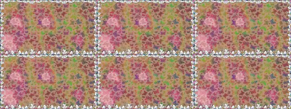 Raster. Kağıt, kumaş, ambalaj kağıdı ve duvar kâğıdı tasarımı için hoş bir arkaplan. Çocuk kelebeklerin pürüzsüz deseni. Bej renkli sanat kelebekleri.