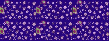 Mavi renkli çiçekler. Renkli Bahar temalı eskiz modeli. Çiçekli çiçek deseni, suluboya. Düz Çiçek Elementleri Tasarım Raster illüstrasyonu.