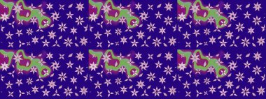 Küçük çiçekli basit bir çiçek çizimi. Moda baskısı, albüm, ambalaj kağıdı ve duvar kağıdı için zarif dekoratif süslemeler. Raster illüstrasyonu. Mavi renkte şirin çiçekler.