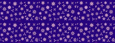 Mavi renkte çiçek desenli çizim, el yapımı papatyalar, papatyalar. Tekrar eden çiçek arkaplanı, zarif mavi çiçek duvar kağıdı.