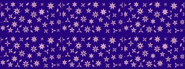 Elle çizilmiş çiçek desenli Raster çizimi. Çocuksu tasarım. Mavi arka planda. Tekstil, kumaş, ambalaj, hatıra defteri için güzel çiçek arkaplanı..