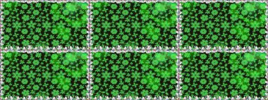 Yeşil renkli çiçekler. Çiçekli karalama şeklinde Raster çiçek deseni. Nazik, narin çiçek arkaplanı.