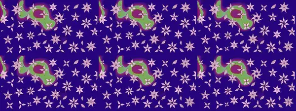 Mavi renkte güzel çiçekli eskiz deseni, suluboya çiçek deseni, duvar kağıdı, kart ya da kumaş için fayanslı. Raster..