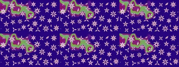 Küçük çiçekli basit bir çiçek çizimi. Moda baskısı, albüm, ambalaj kağıdı ve duvar kağıdı için zarif dekoratif süslemeler. Raster illüstrasyonu. Mavi renkte şirin çiçekler.