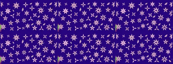 Raster deseni. Bahar çiçekleri dallı desen, mavi renkler çiçekli siluet.