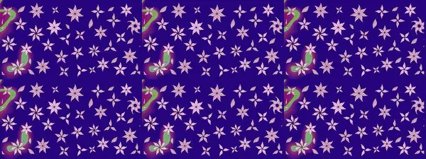 Hediye ambalaj kağıdı, tebrik kartları, posterler ve pankart tasarımı. Raster düz çiçek çizim deseni. Mavi renkte çiçekler.