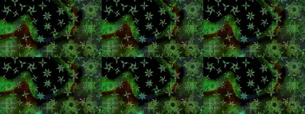 El çizimi. Çiçekli, yapraklı, çiçek desenli eskiz. Raster illüstrasyonu.