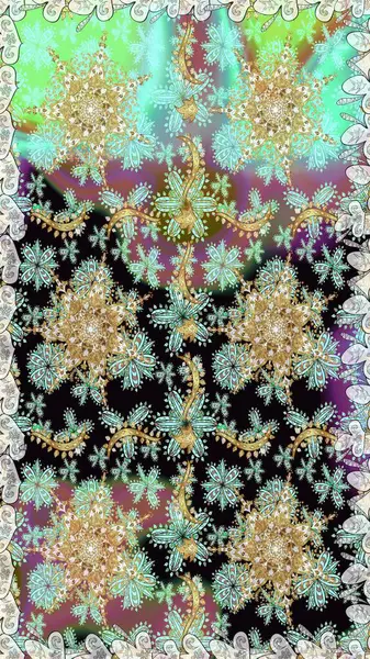 Kusursuz çiçek deseni. Tarafsız renklerde grafiksel modern. Duvar kâğıdı barok, İspanyol kumaşı. Kusursuz raster arkaplanı.