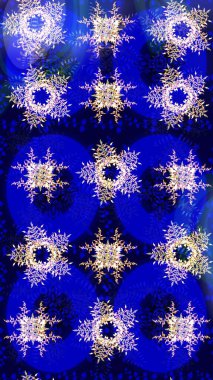 Raster illüstrasyonu. Kar taneleri ve raster arkaplanlı Noel karalaması deseni.