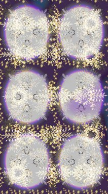 Karla süslenmiş Noel kar taneleri. Raster illüstrasyonu. Noel şenliği arka planı.