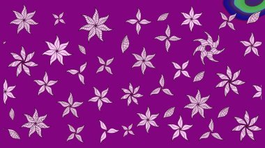 Düz Çiçek Elementleri Tasarımı. Süslü kumaş deseni. Renkli Bahar Teması eskiz kalıbı. Raster illüstrasyonunda çiçek deseni çizimi.