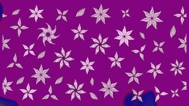 Modern çiçek arkaplanı. Moda baskıları için zarif bir şablon. Halk tarzı. Parlak renkli çiçekleri ve mor renkli yaprakları olan muhteşem bir çiçek deseni..