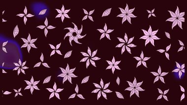 Eskiz tarzı kahverengi renklerde. Şirin karalamalı çiçek desenli çizim. Raster illüstrasyonu. Raster illüstrasyonu. El yapımı çiçek ve bitki koleksiyonu.