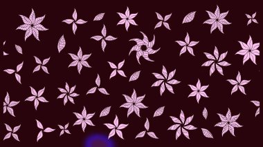 Nazik, sevimli çiçek arkaplanı. Çiçekli karalama şeklinde Raster çiçek deseni. Kahverengi renkte çiçekler.