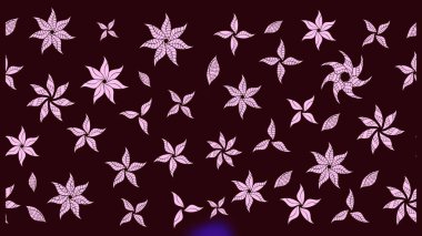 Çiçeksel çizim kalıbının yansıması. Vadinin çiçekleri kahverengi renklerde.