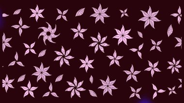 Düz Çiçek Elementleri Tasarımı. Eskiz klasiği. Renkli Bahar Teması eskiz kalıbı. Raster Şirin kumaş deseni.