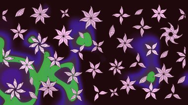 Çiçek deseni duvar kağıdı, desen dolguları ve web sayfası arka planı için kullanılabilir. Şekil verilmiş çiçeklerle eskiz deseni. Süslü zentangle çizim dokusu, soyut çiçeklerle süslenmiş..