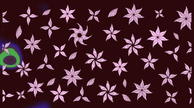 Küçük çiçekteki sevimli çiçek deseni. Raster deseni. Raster illüstrasyonu. Nazikçe, yaz çiçekleri kahverengi renklerde.