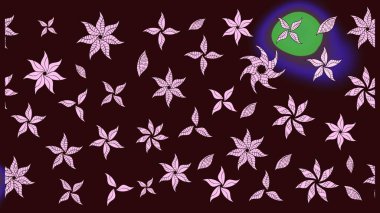 Düz Çiçek Elementleri Tasarımı. Raster güzel kumaş deseni çiziyor. Çiçek deseni. Renkli Bahar Teması çizim şablonu.