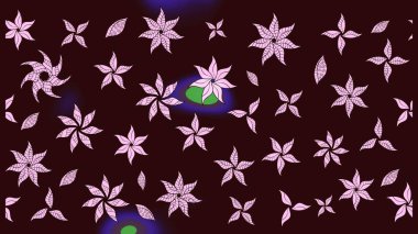 Renkli grunge, soyut arkaplanı colokahverengi çiçeklerle süslüyor. Parmak izi, kumaş, duvar kâğıdı, tekstil için raster dokusu. Nakış desenli çiçek deseni..