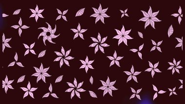 Küçük çiçekteki sevimli çiçek deseni. Kahverengi renkte çiçekler.