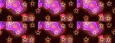 Güzel soyut kar taneleri raster tasarımı. Düz kar karalama ikonları, kar taneleri kahverengi, siyah ve mor renkli siluetler noel afişi, kartlar. Yeni yıl kar tanesi.