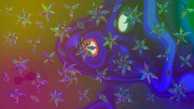 Bahar mevsimi. Tatil havası. Nazik romantik baskı. Kahverengi renkli çiçekler. Raster güzel bir çiçek deseni çiziyor..