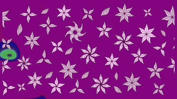 Yumuşak, bahar çiçekli arka plan. Çiçekli karalama şeklinde Raster çiçek deseni. Mor renkte çiçekler.