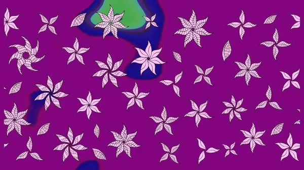 Raster çiçek izi. Klasik taslak çizimi. Çiçeksel mor çizim deseni.