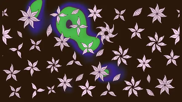 Raster çiçek desenleri çiziyor. Vadinin çiçekleri kahverengi renklerde.