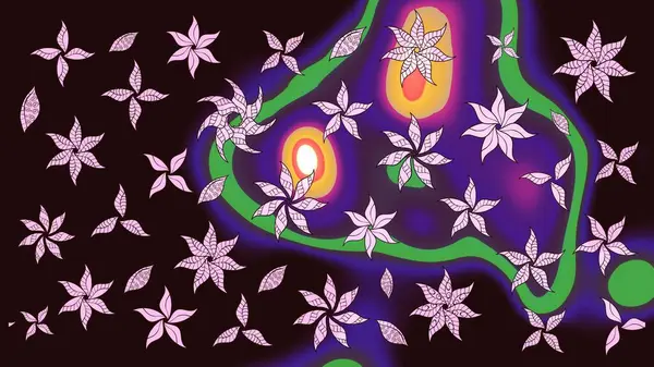 Modern, kahverengi raster arka plan duvar kâğıdı illüstrasyonu, klasik çizgili, desenli desenli çiçekler, çiçekli süsler. Çiçekli el çizimi çizimi deseni.