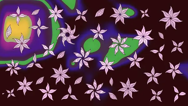 Güzel eskiz şekli. Güzel kumaş deseni. Yazdır. Raster çiçekli arka plan. Düz Çiçek Elementleri Tasarımı. Renkli Yaz Teması çizim şablonu.