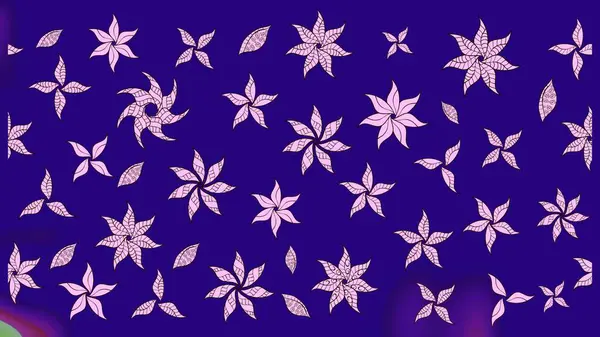 Tekstil, kumaş, ambalaj, hatıra defteri için hoş bir çiçek arkaplanı. Mavi arka planda. Elle çizilmiş çiçek desenli Raster çizimi. Çocuksu tasarım.