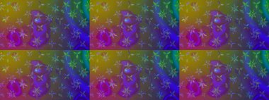 Küçük çiçekte güzel bir desen. Moda baskıları için zarif bir şablon. Küçük renkli çiçekler. Çiçekli yaz çiçekleri. Robot resim. Motley illüstrasyonu.