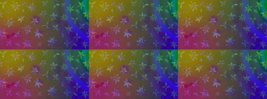 Parlak renkli çiçekleri ve kahverengi renkli yaprakları olan harika bir çiçek deseni. Halk tarzı. Moda baskıları için zarif bir şablon. Modern çiçek arkaplanı.