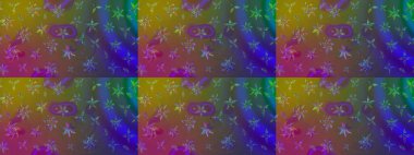 Raster illüstrasyonu. Çizim çiçek deseni duvar kâğıdı olarak kullanılabilir. Kahverengi renkte çiçekler.