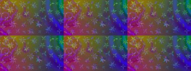 Suluboya çiçekli çiçek deseni. Kahverengi renkli güzel bir tekstil. Raster illüstrasyonu.