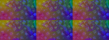 Raster düz çiçek çizim deseni. Kahverengi renkli çiçekler. Tasarım hediye paketi, tebrik kartları, posterler ve afiş tasarımı.