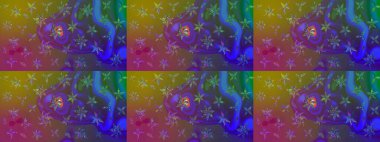 Suluboya desenli çiçek deseni. Moda baskısı. Ton halinde. Dekorasyon ve tasarım için güzel bir desen. Çiçeğin suluboya çizimlerinin zarif deseni.