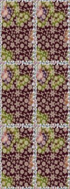 Kusursuz. Motley illüstrasyonu. Küçük çiçekte güzel bir desen. Moda baskıları için zarif bir şablon. Küçük renkli çiçekler. Çiçekli yaz çiçekleri.