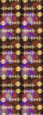 Raster illüstrasyonu. Yeni yıl tabelası. Noel tasarımı için. Kahverengi, mor ve sarı ikon silueti. Kar tanesi kışı kahverengi, mor ve sarı renklerde yalıtılmış. Kutlamanın sembolü.