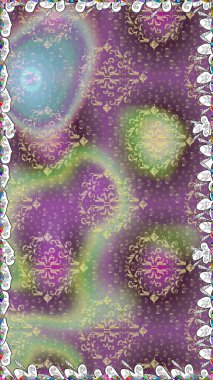 Çiçeksiz desenli arka plan, yaz çiçekleri. Mor renkli çiçekler. Renkli Bahar Temalı Kusursuz Arkaplan. Düz Çiçek Elementleri Tasarımı.