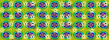 Sarı, yeşil ve mavi kar tanelerinden izole edilmiş. Renkli kar taneleri Raster çizimi. Güzel kış süsleri..